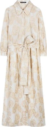 Luisa Cerano Dames, Jurken, Beige, Maat: XL Katoen