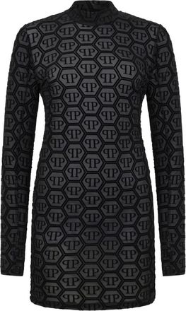 Philipp Plein Dames, Jurken, Zwart, Maat: XL Tulle