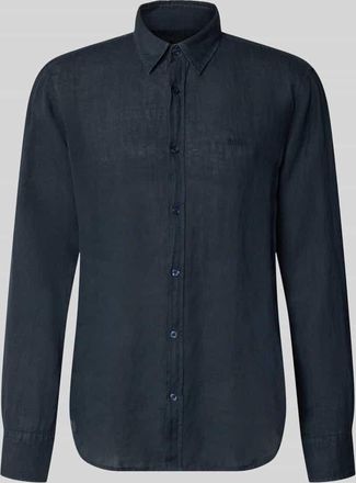 Boss Orange by Hugo Boss BOSS Orange Regular Fit Freizeithemd aus reinem Leinen Modell RELEGANT in Marine, Gr&ouml;&szlig;e XXXL