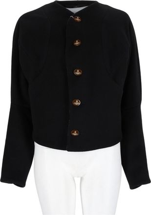 Vivienne Westwood Black Cropped Sculptural Wool-Cashmere Jacket