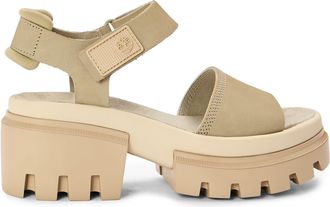 Timberland Womens Everleigh Backstrap Sandal Light ta in Taupe - Size UK 9
