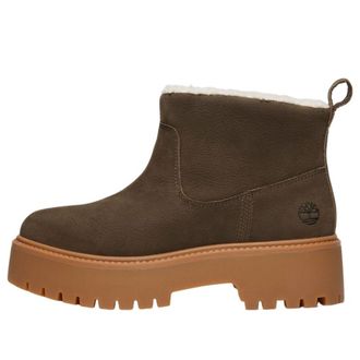 Timberland (WMNS) Timberland Stone Street Warm-Lined Platform Dark Brown Full Grain TB0A283GW011