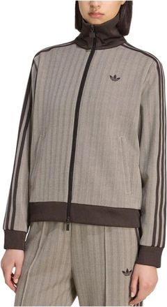 adidas Tracktop OG Tweed - Dames - Outdoor shirts - Grijs - XS - Tweed - Fitness
