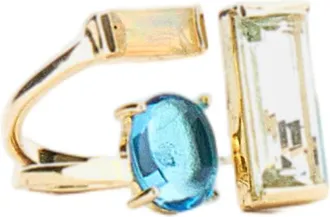Aliita Yellow Gold Doble Baguette Ring