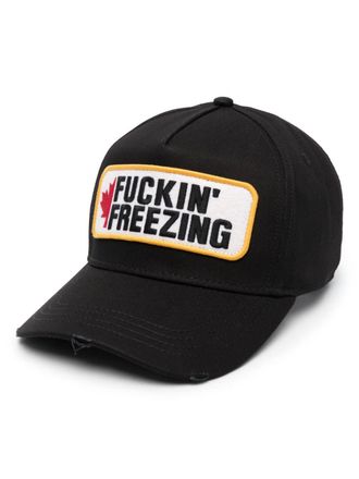 Dsquared2 Cappello da baseball con applicazione - Nero