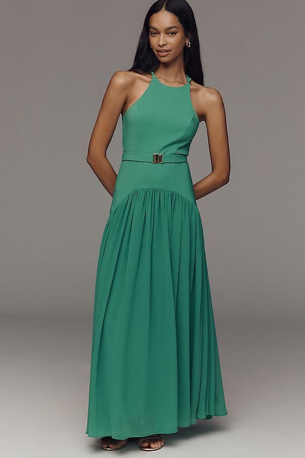 navy blue dress for baby girl Joanna Sleeveless V-neck A-line Maxi Dress main image 1