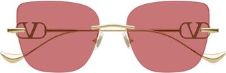 Valentino Sunglasses Vg0033 S 004 Gold/Red Women