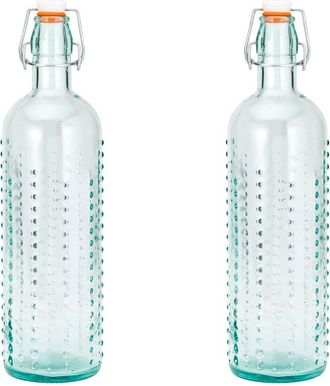 10 Strawberry Street Set of 2 Hermetic Glass Urchin Bottles