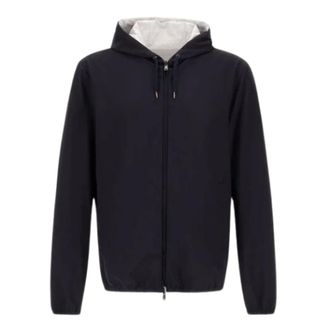 Herno Zip-throughs, male, Blue, Size: XL Fresh Stretch Wool Jacket