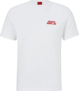 HUGO BOSS Hombre, Camisetas, Blanco, Talla: M