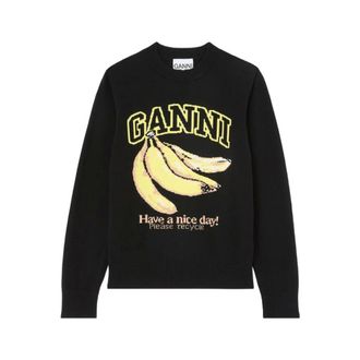 Ganni Sweatshirt - female - Ganni - Sweatshirts - Black - XS - Sweatshirts & Hoodies
