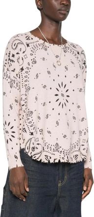 Kujten Mela Bandana Sweater - Dames - Cashmere truien - Roze - S - Kasjmier - Truien & Vesten