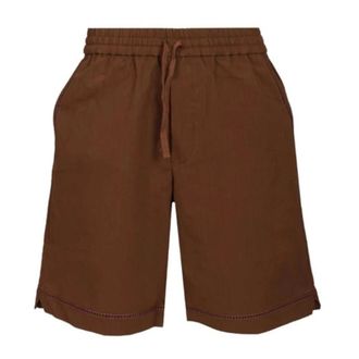 Dr&ocirc;le de Monsieur Casual Shorts, male, Brown, Size: L Short Elastiqu&eacute; Jour Echelle