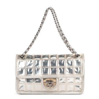 Chanel Pre-owned Womens Ice cube flap Shoulder bag - Silver - One Size