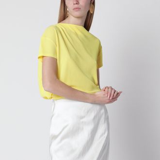 Jacquemus Mistral top in yellow viscose blend