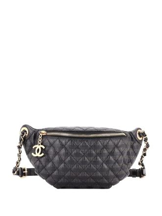 Chanel Banane Waist Bag Quilted Leather belt bag - Nero