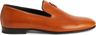 Giuseppe Zanotti G-Flash leather loafers - men - Leather/Leather/Leather - 40 - Orange