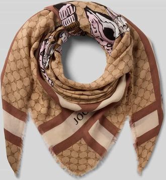 Joop Schal mit Logo-Print Modell Adalia in Camel, Gr&ouml;&szlig;e 1