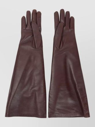 Saint Laurent leather long gloves