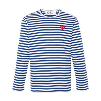 Comme Des Garçons Long Sleeve T-Shirts, female, Blue, 2XL, T-Shirts And Polos