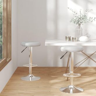 vidaXL Vidaxl - Taburetes De Cocina 2 Unidades Cuero Sint&eacute;tico Gris