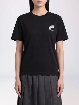 Maison Margiela Crew Neck T-Shirt in Cotton with Logo Slogan Print
