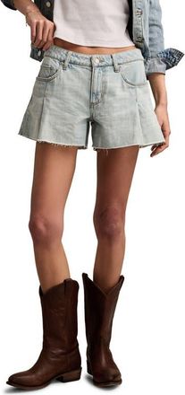 Lucky Brand Raw Hem Low Rise A-Line Denim Shorts in Coastal Breeze Wash at Nordstrom, Size 32
