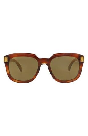 Dunhill 56mm Square Sunglasses in Havana Havana Bronze at Nordstrom Rack