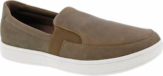 Drew Mens Jump Slip-On Sneakers In Brown Leather