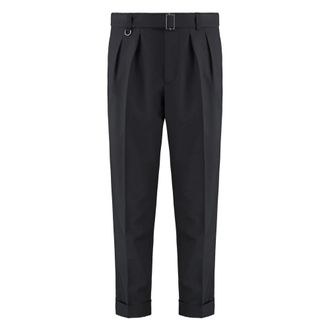 Paolo Pecora Suit Trousers, male, Black, Size: L Wool Blend Suit Trousers