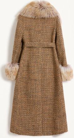 Valentino Cappotto In Fantasy Tweed Donna MARRONE/MULTICOLOR 36