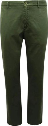 Etro Groene katoenen broek- Made in Italy - Heren - Chinos - Groen - 3XL - Katoen - Broeken