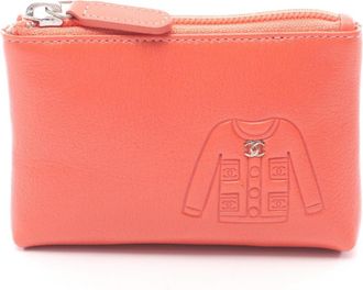 Chanel Orange Leather Coin Purse/Coin Case (Pre-Owned)