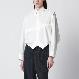 Maison Margiela White cotton shirt with mirrored effect