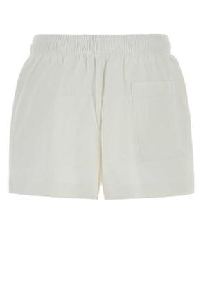 Sporty & Rich Womens White Cotton Shorts Exterior