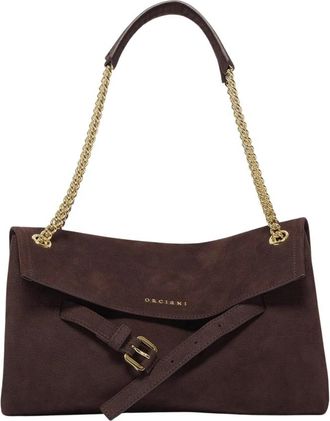 Orciani Venus Nabucco Small - Dames - Schoudertassen - Bruin - ONE Size - Leer - Tassen