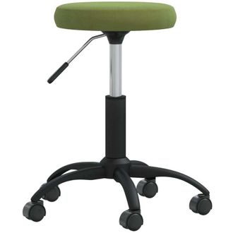 vidaXL Vidaxl - Sedia da Ufficio Girevole Verde Chiaro in Velluto
