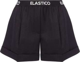 Moschino pleat detailing virgin wool shorts - women - Virgin Wool - 40 - Grey