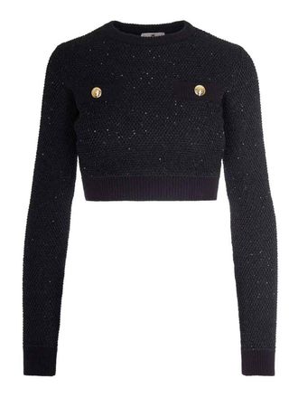 Elisabetta Franchi Black Tricot Sweater
