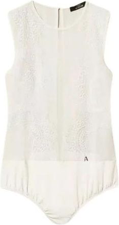 Twinset Actitude Body - Dames - Bodies - Wit - XS - Tule - Tops