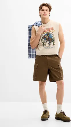 Djab Mens Stretch twill cargo Bermuda Shorts