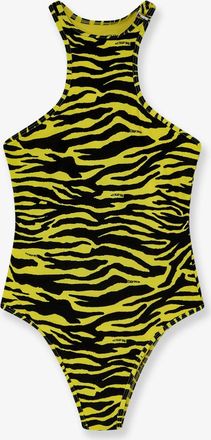 The Attico Costume intero in lycra con stampa zebra - THE ATTICO - gender_Woman
