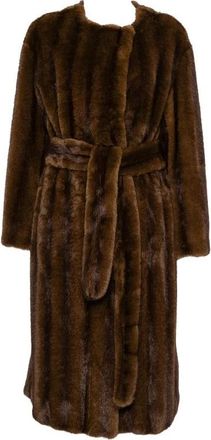Stand Studio Miranda Jas - Dames - Jas met riem - Bruin - 3XS - Polyester - Jassen