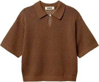 Woodbird Dames, Tops, Bruin, Maat: S