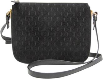 Saint Laurent Pre-owned Monogram Schoudertas - Dames - Vintage Schoudertas - Zwart - ONE Size - Leer - Vintage