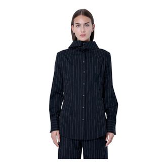 Jean Paul Gaultier Camicia a Righe con Cappuccio - - Blouses & Shirts - Donna - Nero - S