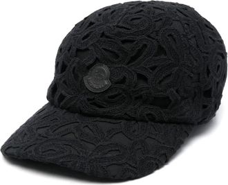 Moncler Macram&eacute; honkbalpet - Zwart