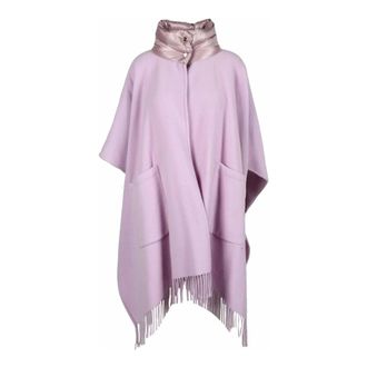 Herno Kasjmierwol Resort Mantella - Dames - Jassen - Roze - Maat: ONE Size Wol