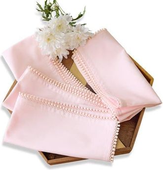 Solino Home Linen Dinner Napkins Set of 4, 20 x 20 Inch for Dining Table, Holiday and Everyday Table Decor - Maddie in Pink at Nordstrom, Size Large