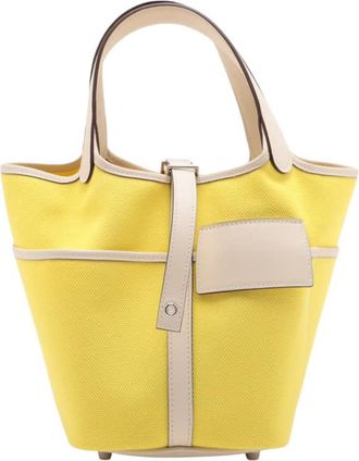 Herm&egrave;s Pre-owned Hermes Toile Goeland and Swift Cargo Picotin Lock 18 Ladies 1PMQF69152J153BF